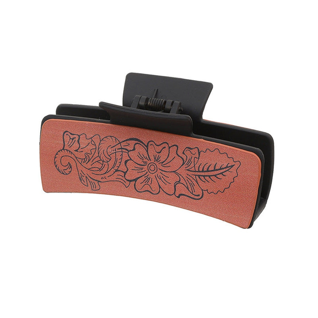 Vintage western print hair claw - 90032