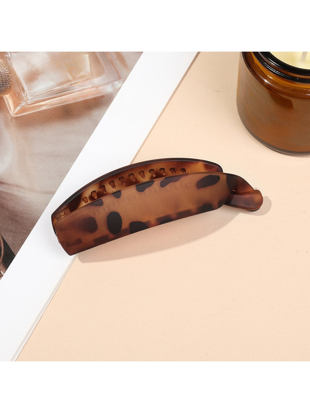 Beau - Ring Detail PC Back-of-Head Banana Hair Clip