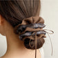 Gifty - Dark-Toned Plaid Pattern Scrunchie