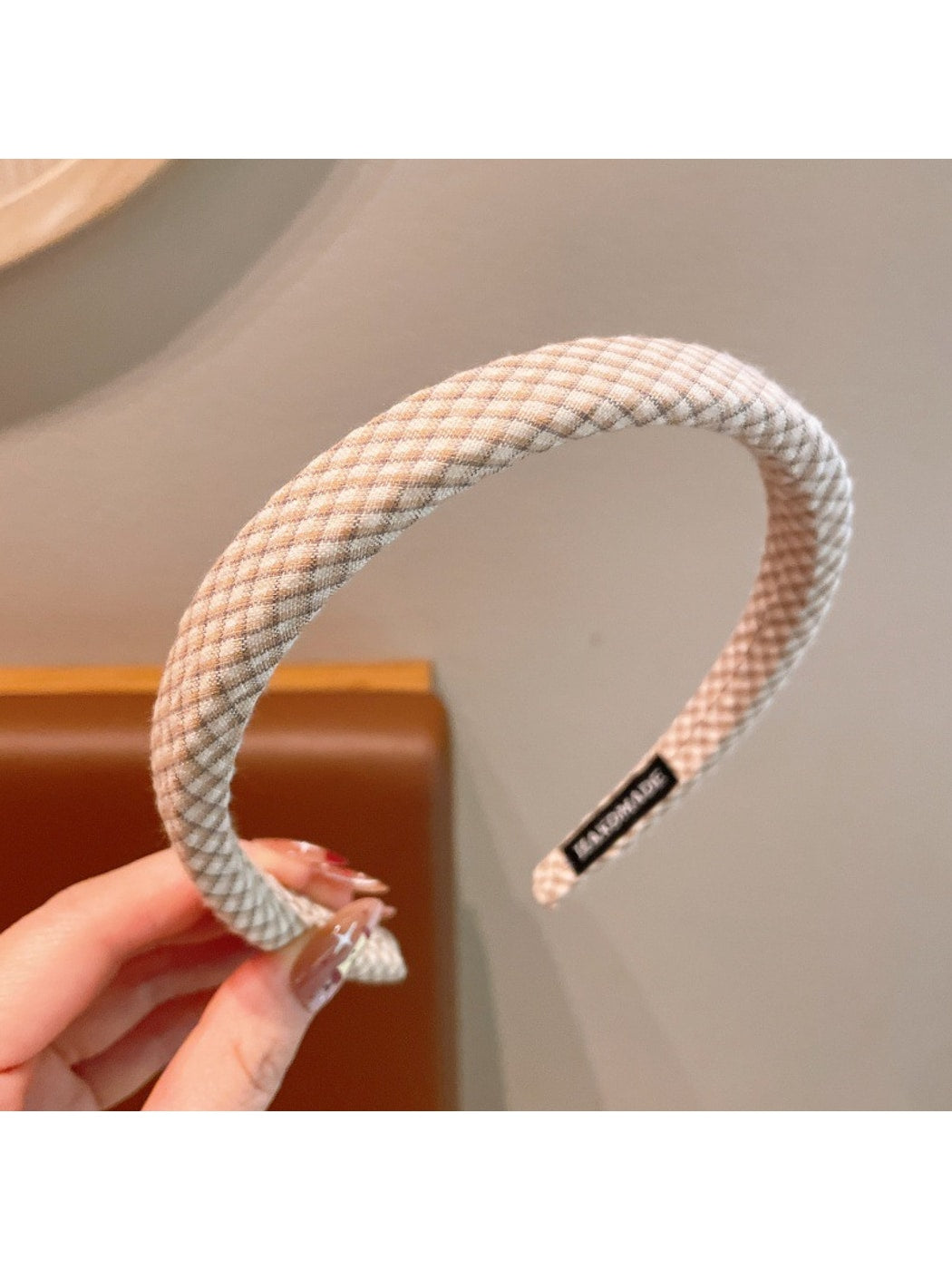 Gifty - Plaid Padded Fabric Fashion Headband