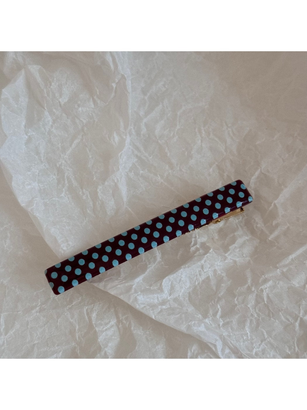 Beau - Polka Dot Straight Bar Side Hair Clip