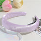 Gifty - Heart Print Satin Look Padded Fabric Headband