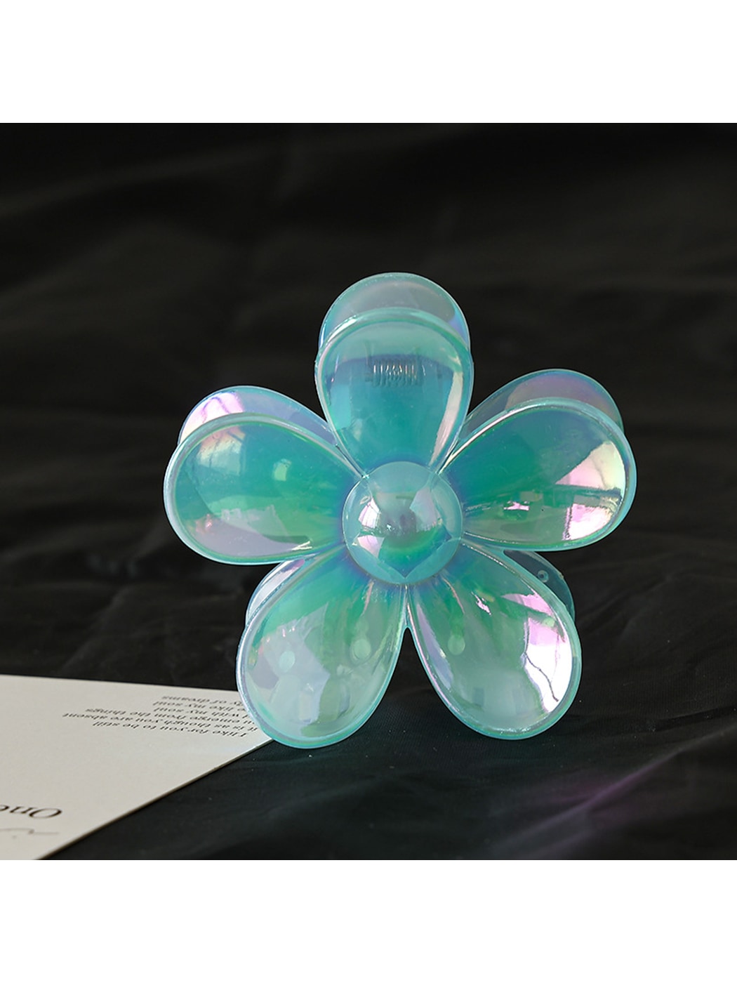 Beau - Iridescent Petal Plastic Flower Claw Clip