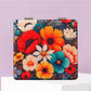 Mirroray - Lily Print PU Cover Folding Makeup Mirror