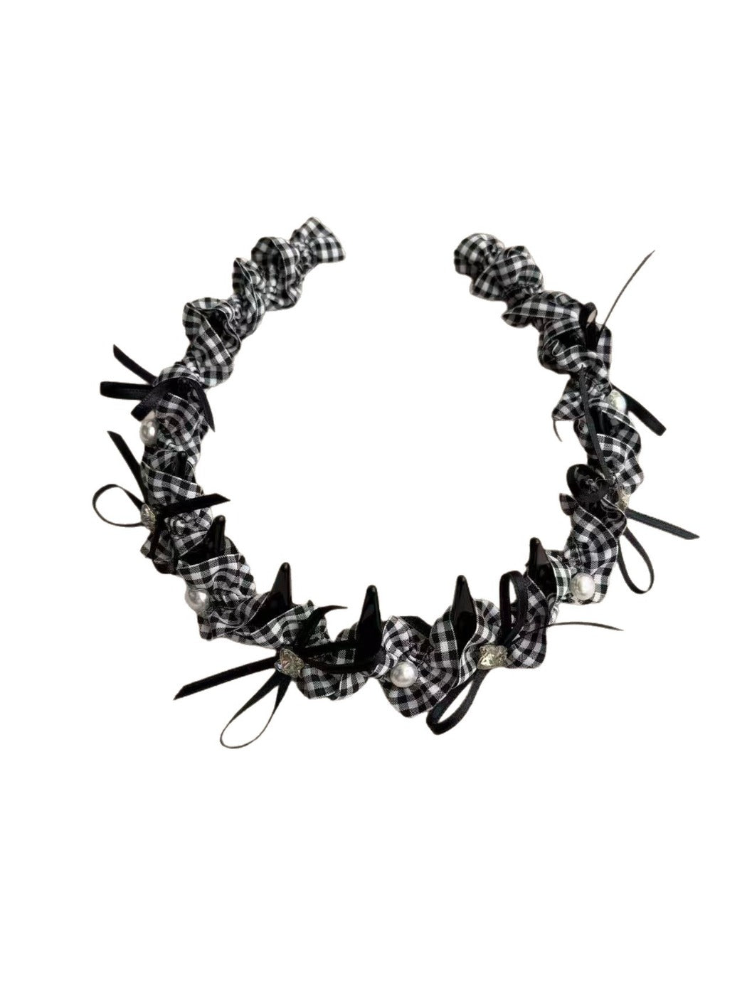 Gifty - Exquisite Plaid Bow Embellished Headband