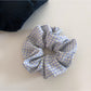 Gifty - Plaid Polka-Dotted Spiral-Shaped Hair Tie