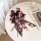 Beau - Printed Bow Ribbon Women's Claw Hair Clip