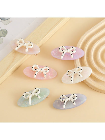 Beau - Elegant Oval Bow Hair Clip