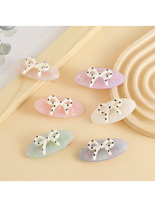 Beau - Elegant Oval Bow Hair Clip