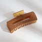 Beau - Geometric Plastic Alloy Square Form Claw Clip