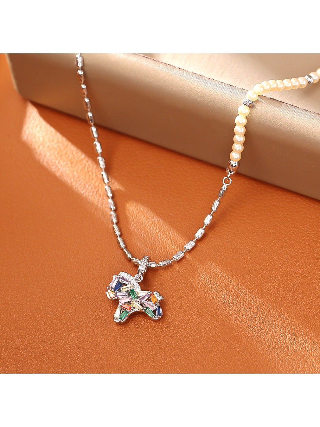 Earedge - Colorful Pony Earrings and Necklace