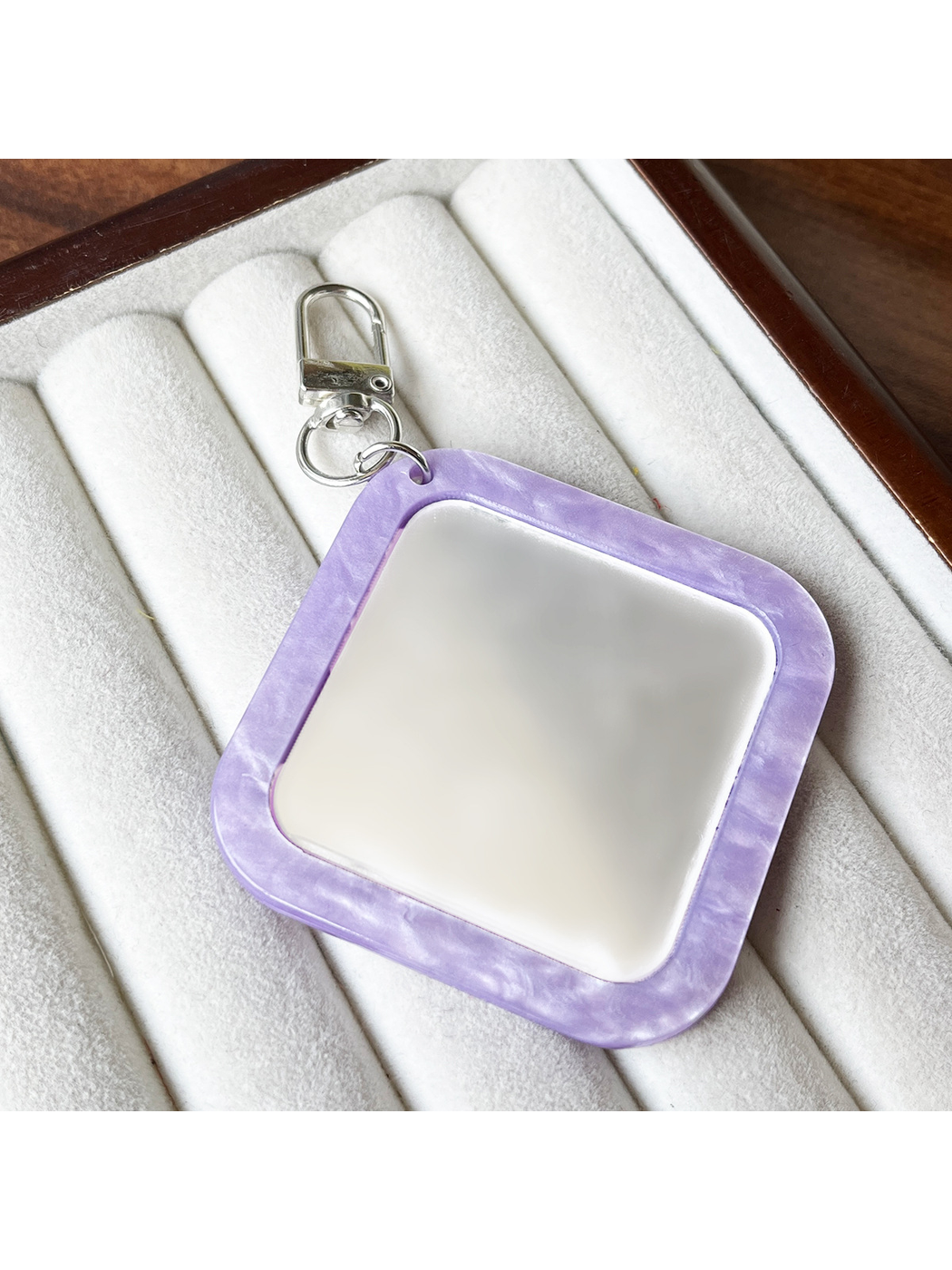 Keypus - Acrylic Square Mirror Bag Charm Keychain