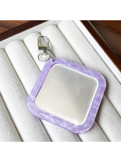 Keypus - Acrylic Square Mirror Bag Charm Keychain