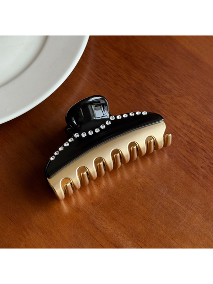 Beau - Vintage Acetate Line Detail Claw Clip