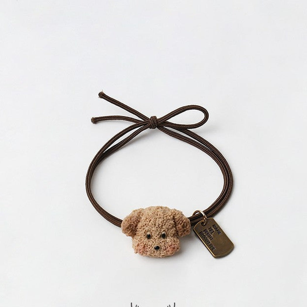 Dog Bear Charm Hair Tie Collection showing multiple available variants