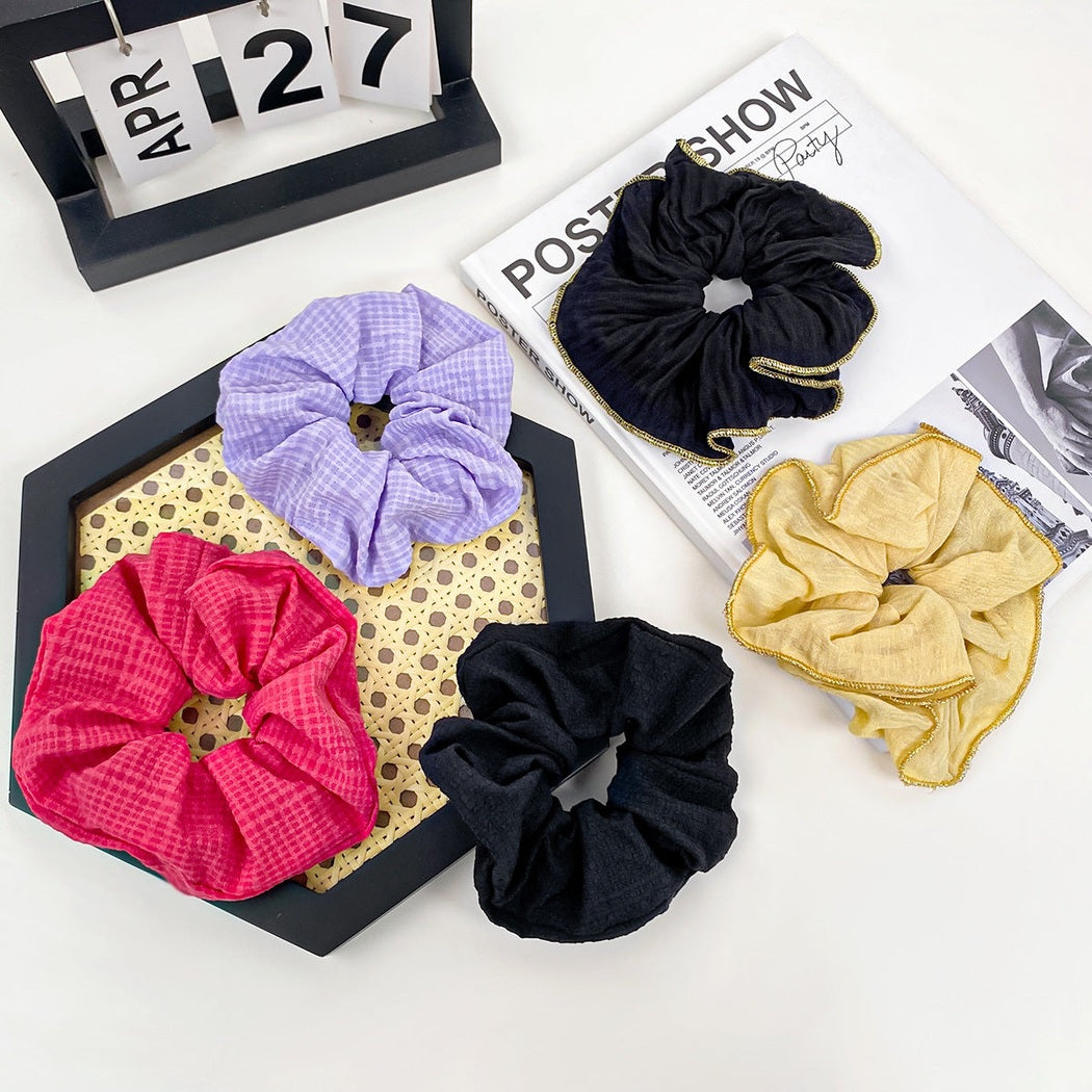 Metallic Thread Scrunchie Collection showing multiple available variants