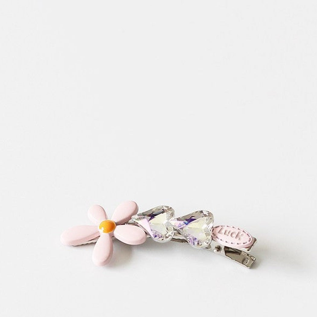 Pink Floral Barrette Set showing multiple available variants
