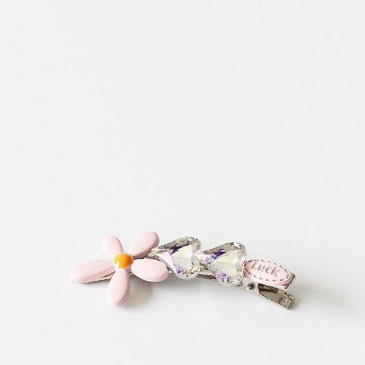 Pink Floral Barrette Set showing multiple available variants