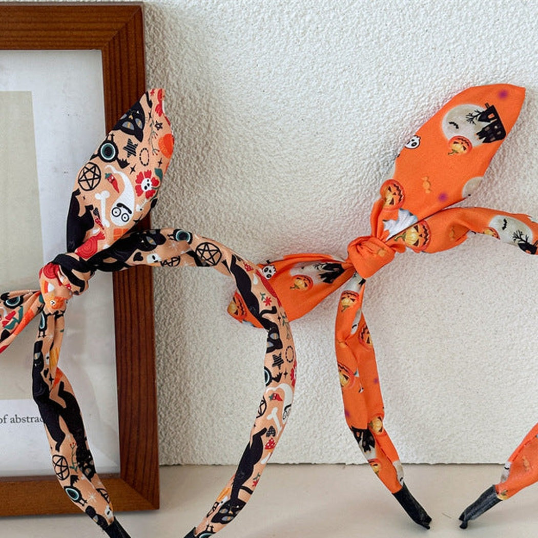 Halloween Skull Bunny Ear Headband showing multiple available variants