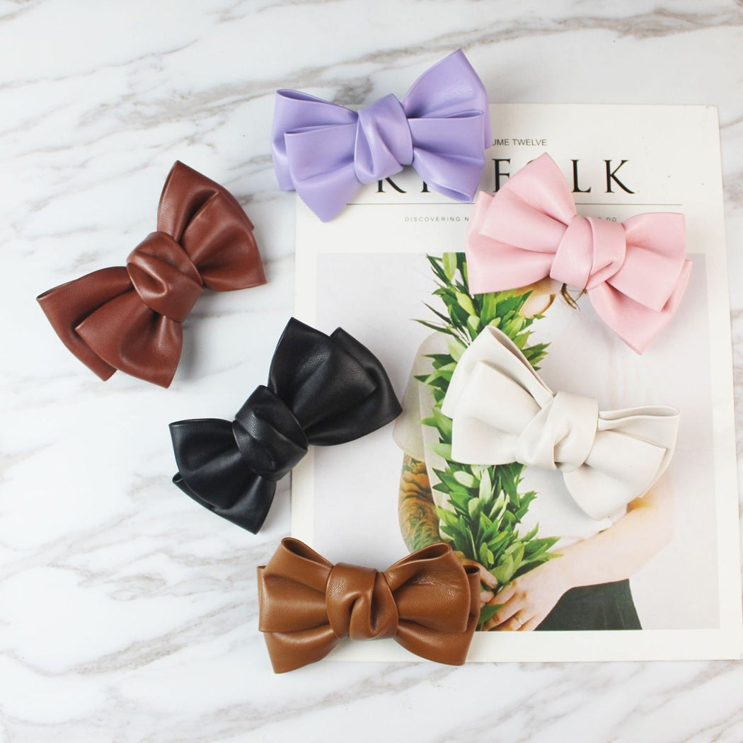 Solid Bow Barrette Collection showing multiple available variants