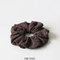 Brown Floral Oversized Scrunchie showing multiple available variants