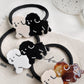 Dog Charm Hair Tie Trio showing multiple available variants
