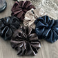 Solid Glossy Scrunchie Collection showing multiple available variants