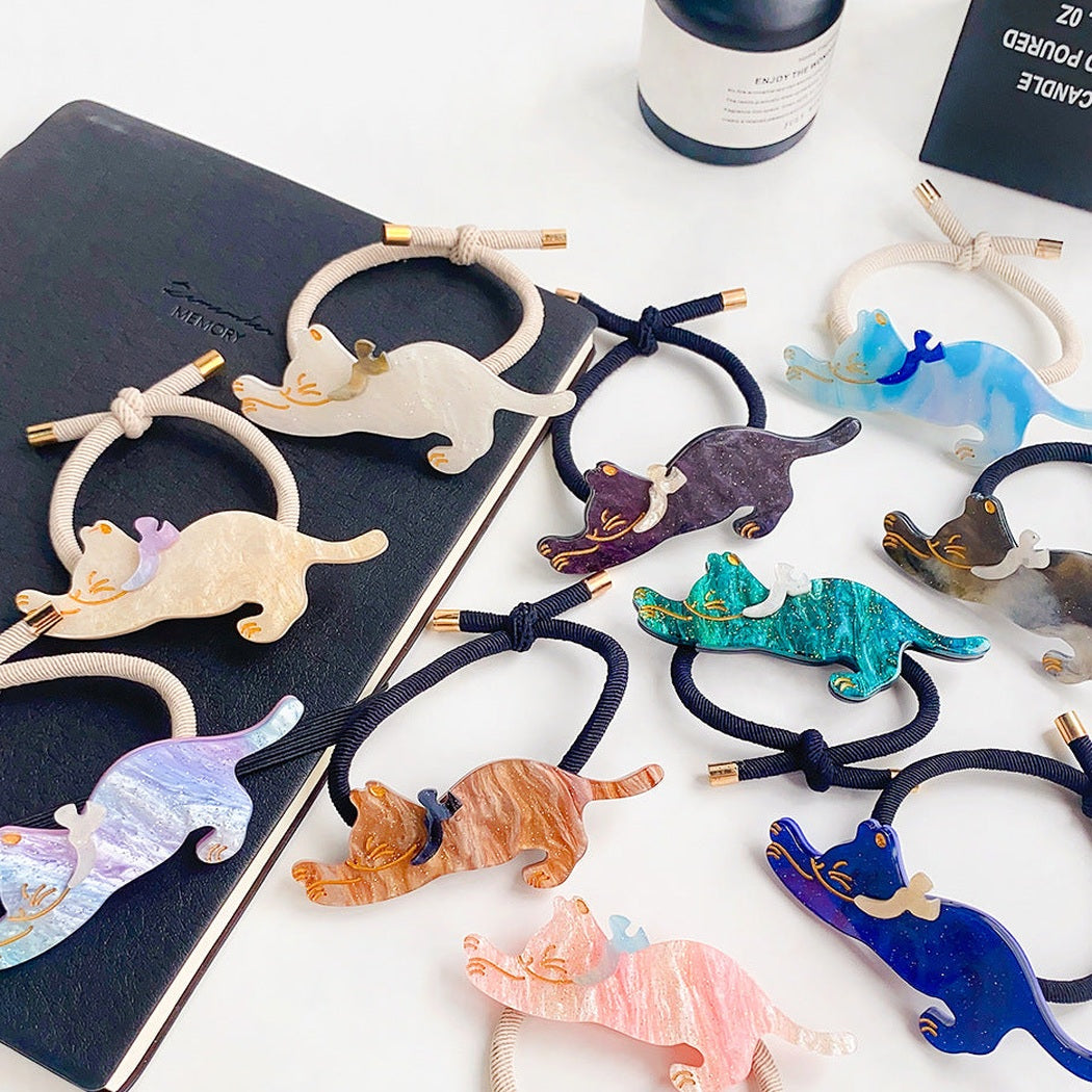Cat Charm Hair Tie Collection showing multiple available variants