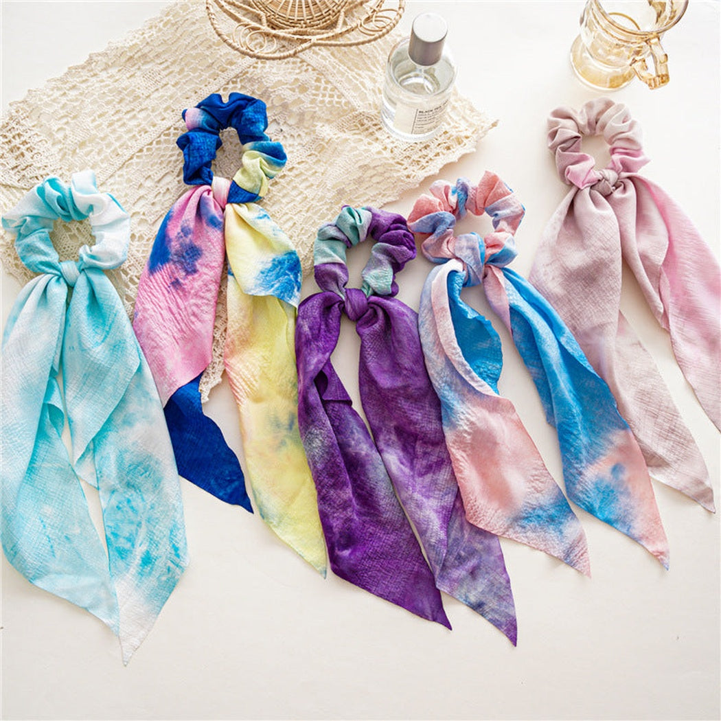 Gifty - Tie-Dye Scarf Scrunchie showing multiple available variants