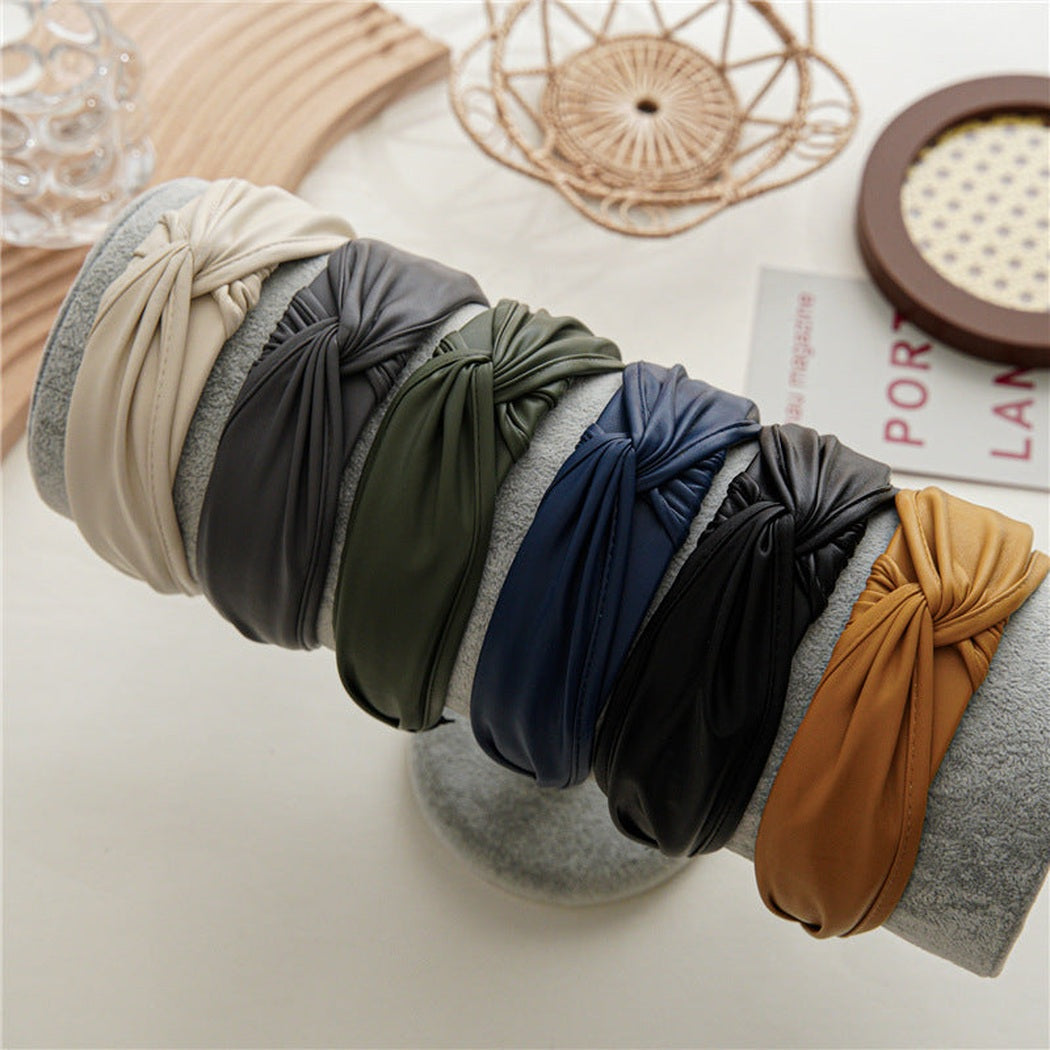 Beau - Solid Knotted Wide Headband showing multiple available variants