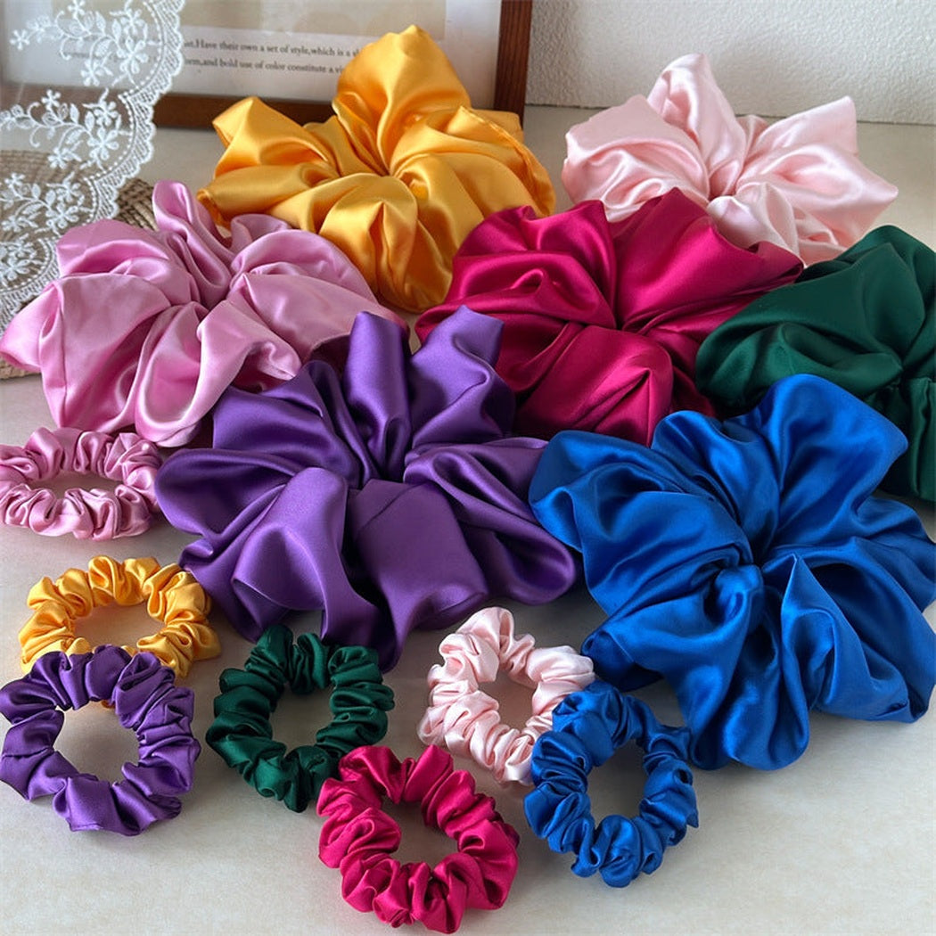 Oversized Glossy Scrunchie Collection showing multiple available variants