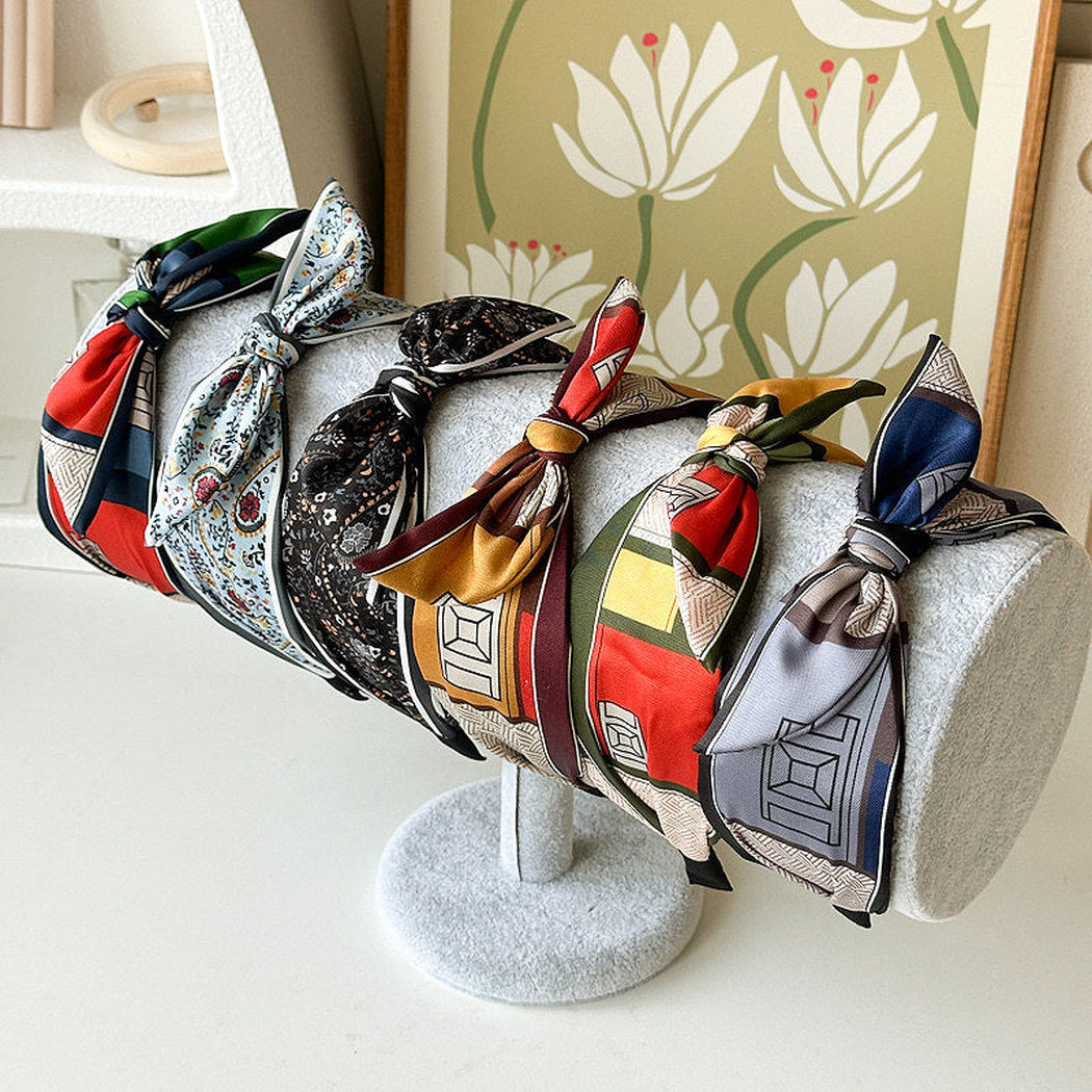 Gifty - Patterned Knotted Wide Headband - view 1