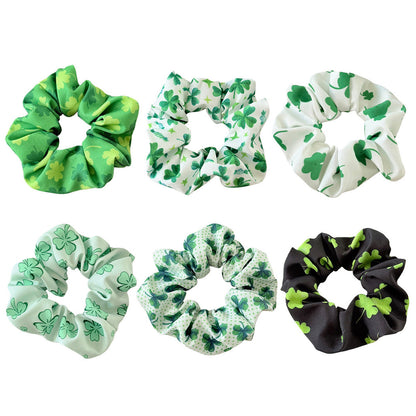 Gifty - Green Clover Print Scrunchie - view 1