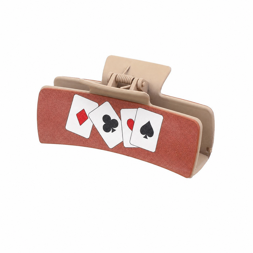 Beau - Western Playing Card Hair Claw - variant 47520648331435