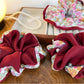 Gifty - Vintage Red Floral Print Scrunchie