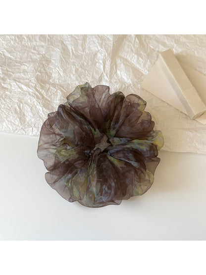 Gifty - Ruffled Mesh Polyester Scrunchie