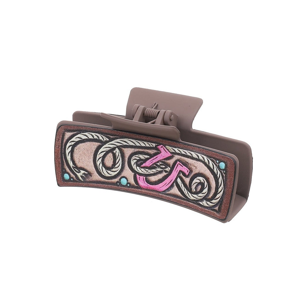 Beau - Cactus Sunflower Letter Hair Claw - variant 47520649380011