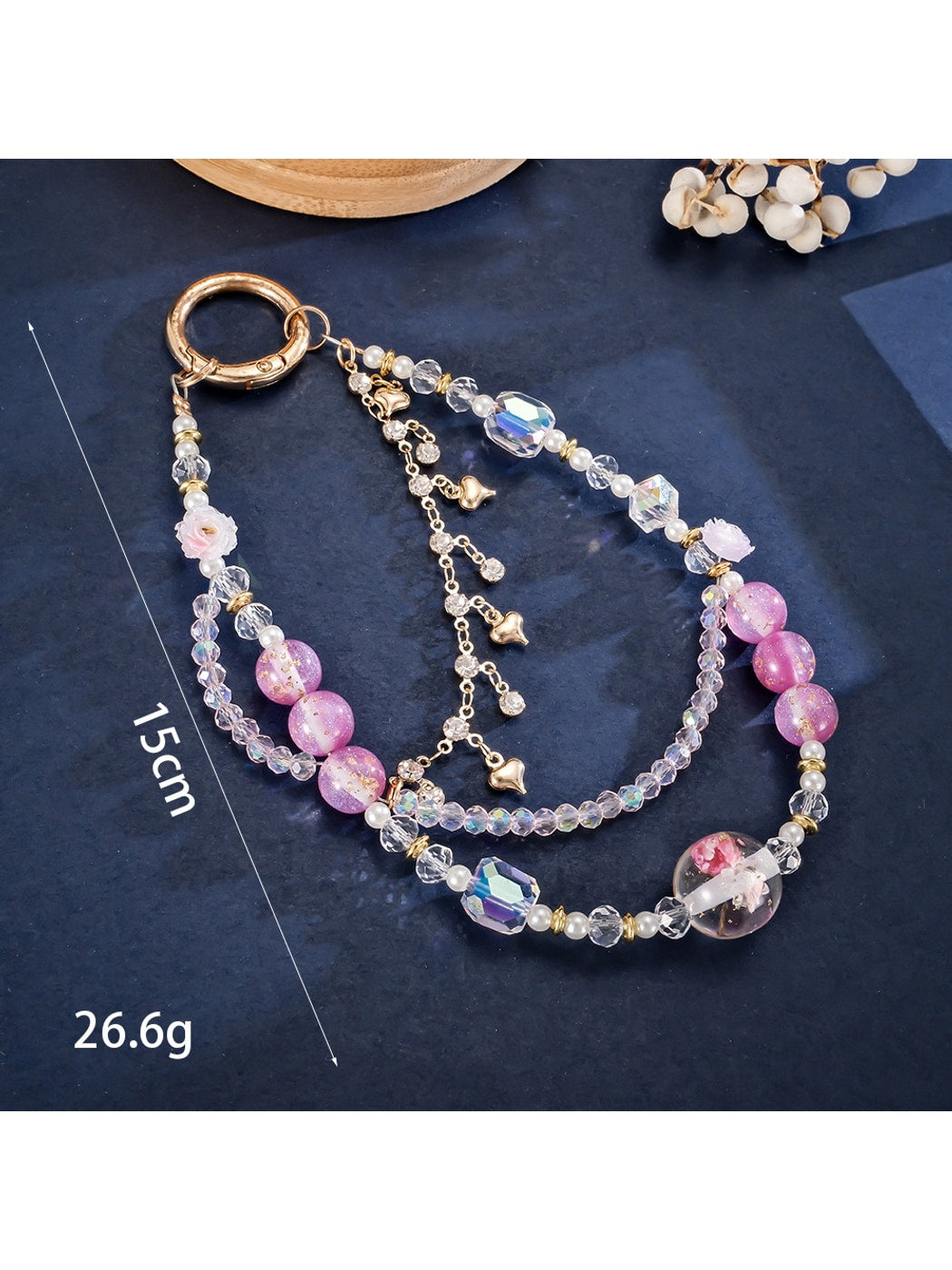 Keypus - Vintage Beaded Butterfly Pendant Phone Charm
