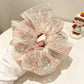 Gifty - Polyester Mesh Floral Embroidered Scrunchie