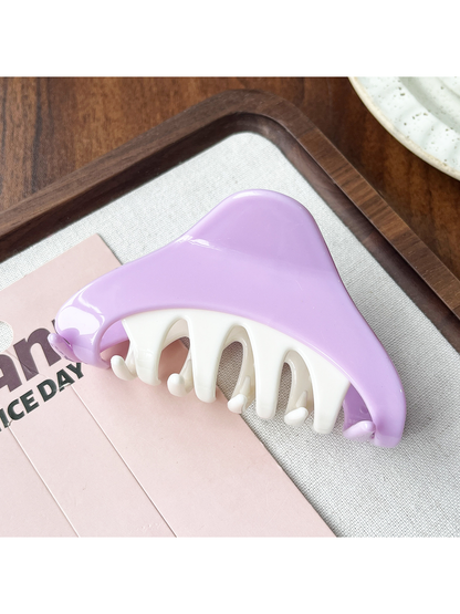Beau - Modern Colorblock Ring Plastic Claw Clip