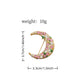 Brovia - Crescent Moon Clustered Detail Brooch, size reference
