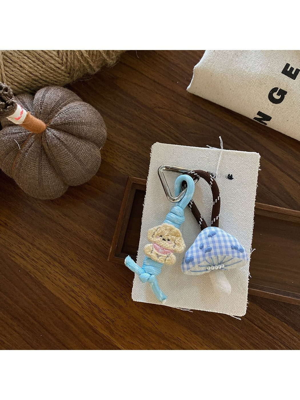 Keypus - Blue Puppy Bag Charm Keychain