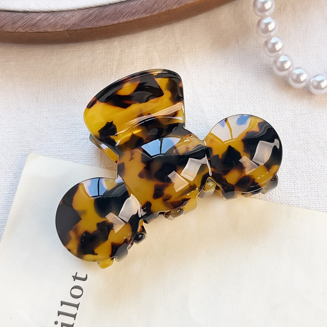 Beau - Round Wave Acetate Plate Claw Hair Clip