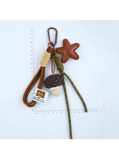 Keypus - Lucky Star Faux Leather Keychain