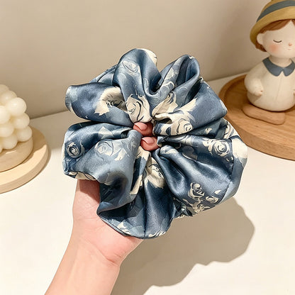 Gifty - Floral Print Polyester Puffy Scrunchie