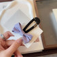 Beau - Simple Bow Side Section Snap Barrette Hair Clip
