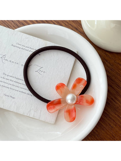 Gifty - Acetate Hair Ties with Flower Design