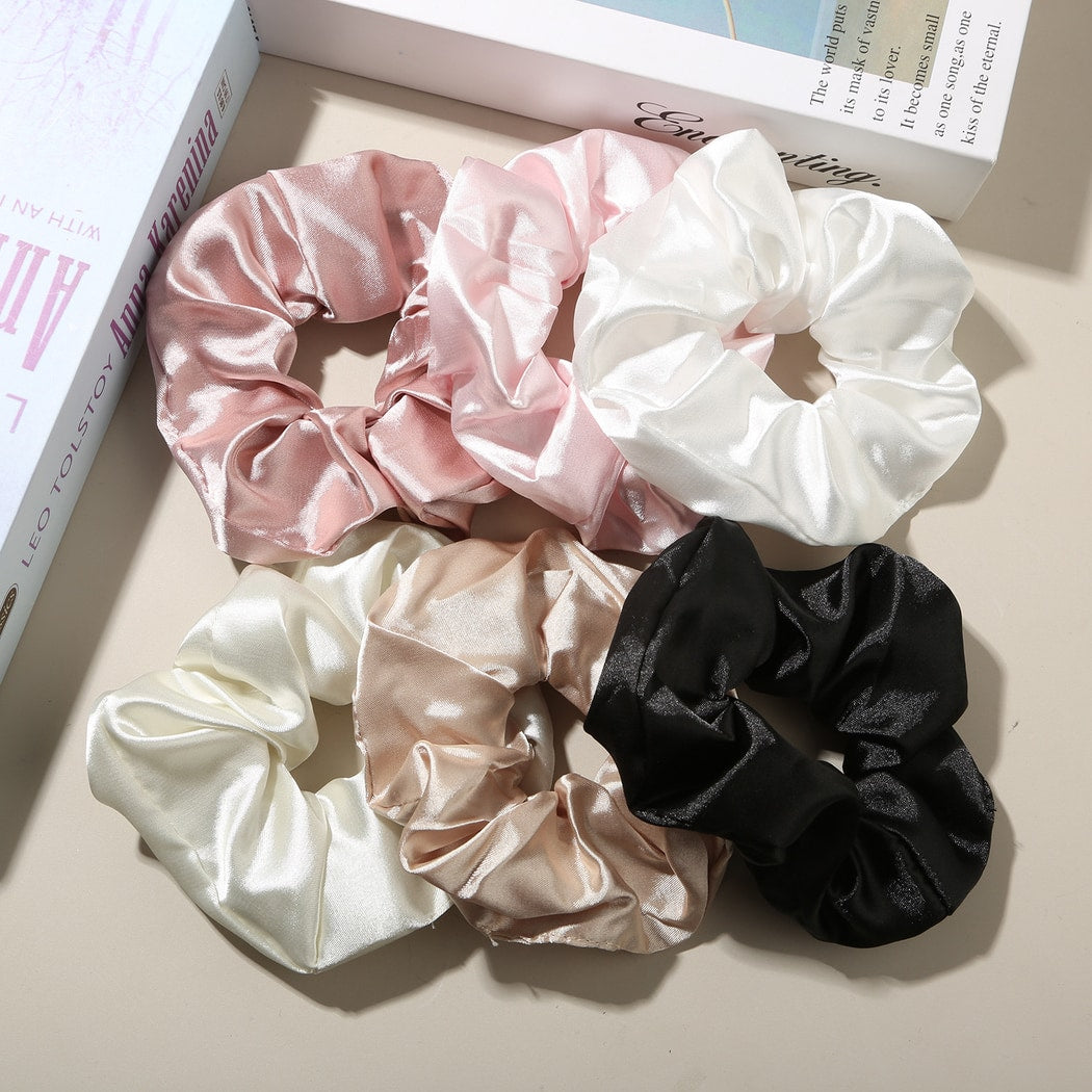 Gifty - Solid Color Satin Style Polyester Scrunchie