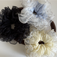 Gifty - Fresh Mesh Lace Trim Oversized Scrunchie