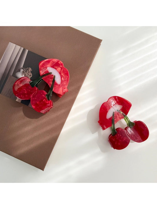 Beau - Red Cherry Hair Clips